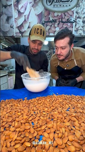 Almond with salt flaver recipe🥜🧂 #fruits #cooking #recipes #shorts