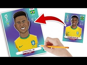 Como DESENHAR o VINICIUS JUNIOR - FIGURINHA da COPA