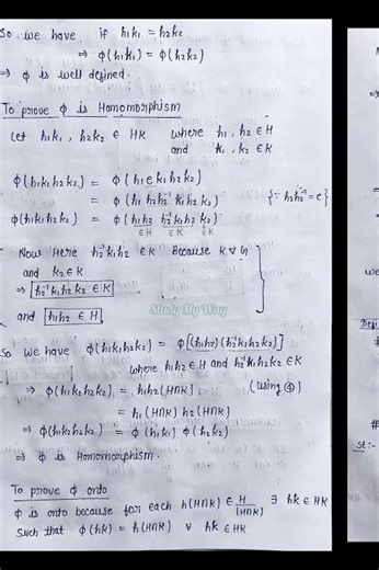The Diamond Isomorphism Theorem/(Algebra)//Msc previous year(Sem.1st) #mscmaths #viralshorts #shorts