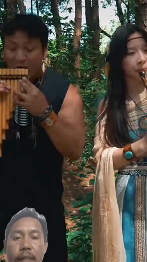 Harmony of the Forest | Soulful Flute Duet in Nature#shortsvideo