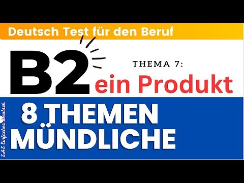 B2 German Test for the Workplace | 8 Topics Oral Exam | Product | TELC Berufslich | DTB B2 |