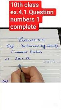 Class 10 Math Exercise 4.1 Question No. 1 | Complete Solution | Matric Mathematics
