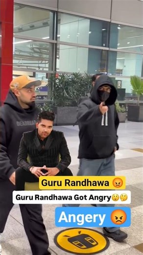 Famous Punjabi Singer Guru Randhawa Angery 😡 At The Airport #famous #gururandhawa #singer #airport