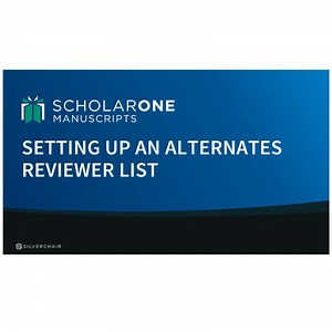 Setting up an Alternates Reviewer List