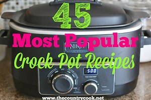 *45* Most Popular Crock Pot Recipes! You are bound to find a new favorite in this collection of the most pinned recipes on Pinterest! RECIPES HERE: http://www.thecountrycook.net/2015/04/45-most-popular-crock-pot-recipes.html | The Country Cook