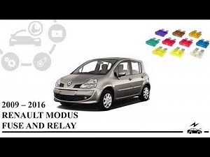 Fuse box diagram Renault Modus and relay with assignment and location