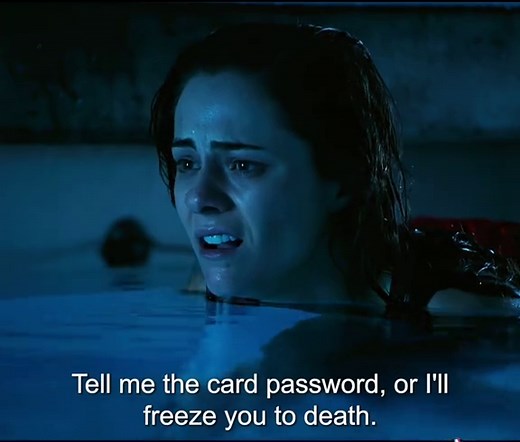 Two Women Trapped in a Swimming Pool: A Suspenseful Encounter