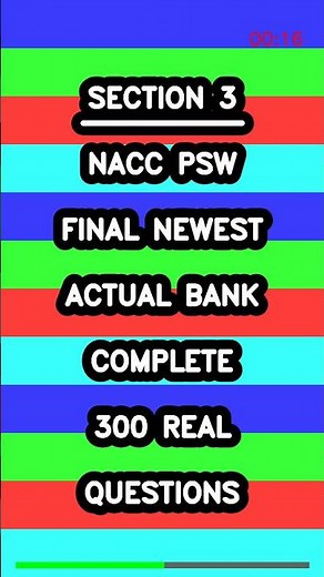 NACC PSW FINAL NEWEST ACTUAL BANK COMPLETE 300 REAL QUESTIONS Latest