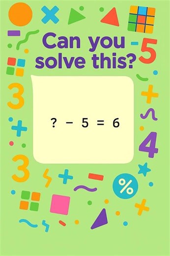 Fun Subtraction Puzzle for Kids! ? - 5 = 6