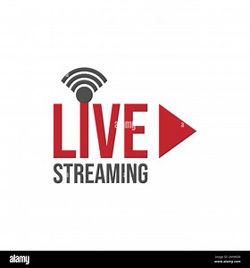 Live stream tv logo icon vector image. Live Streaming online sign vector design Stock Vector Image & Art - Alamy