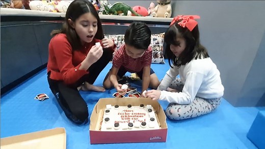 Got a pleasant surprise from Red Ribbon Bakeshop! The newest Cookies & Cream Dedication Cake! The kids love how it's made with real cookies inside and out for your cookie-creamy celebrations! Made with real Oreo cookies inside and out! #CookieCreamyCelebrations #RedRibbonPH | Team Kramer