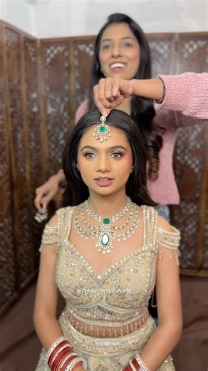 Part- 2 My beautiful bride in making 😍 #CBW #chhavibridalworld #bridalmakeup #bridalmakeupartist