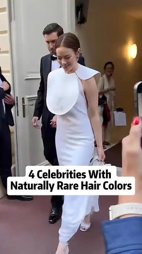 4 celebrities with naturally rare hair colors #celebrity #hollywood #fyp #celebrities #usa #foryoupage #capcut | Celeb Gossip