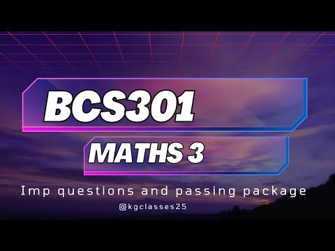 BCS301 math's IMP questions for 3th sem VTU belgaum (For all branches) 2022 schemeuu