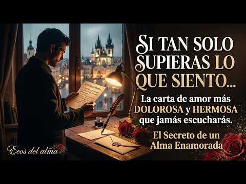 Te amo en silencio y este secreto ya me pesa en los huesos... ❤️ | Carta de amor ✨