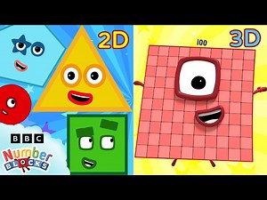 2d and 3d Numberblocks Compared! | Learn shapes & learn to count |@Numberblocks - Videos For Kids