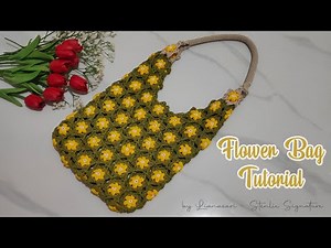 Tutorial Tas Rajut Bunga Cantik
