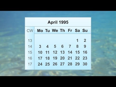 April 1995 Calendar