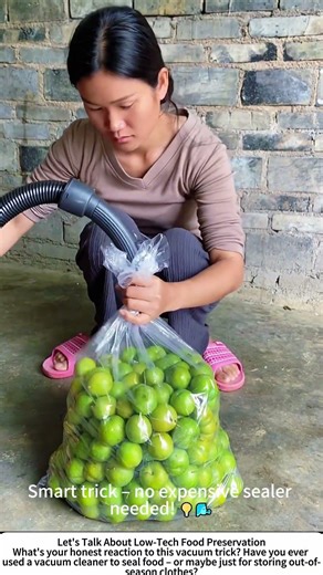 DIY Vacuum‑Sealed Fruit – Use a Vacuum Cleaner to Remove Air 🍊💨