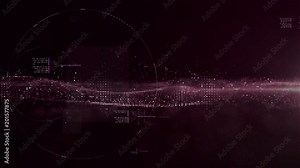 Futuristic motion graphic futuristic user interface head up display screen with digital data telemetry information display for digital background computer desktop display screen