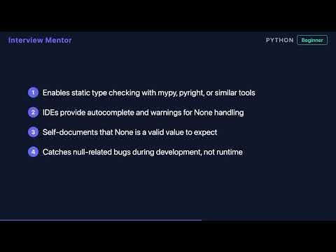 Python Optional Type Hint Explained in 90 Seconds