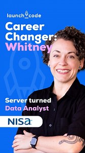 Our LaunchCode Stories: Whitney! 🚀 From Server to Data Analyst, Whitney successfully changed careers after completing the Women Data program! #launchcode #careerchanger | LaunchCode