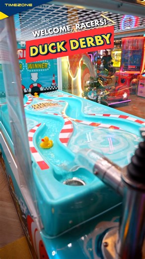 Timezone Singapore on Instagram: "This race is in your hands! 🏁🦆 Duck Derby turns pumping power into pure speed. The harder you go, the faster your duck flies to the finish. 🛶 Up to 4 players. 1 winner. Who’s got the stamina to take the win? 🏆 �📍 Now playing at Timezone Waterway Point! � #TimezoneSingapore #TheExperienceMaker #FunNeverEndsAtTimezone #DailyDoseOfHappiness #TimezoneOurHappyPlace #DuckDerby"
