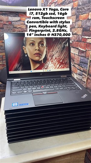 Chijioke Nwanja on Instagram: "✅₦370,000💵👉 Lenovo Thinkpad X1 Yoga Touchscreen Convertible Laptop 💻 🔷Specifications: Core i7-6600U // 512gb ssd // 16gb ram // 2.8 GHz // Touchscreen // Convertible with Stylus Pen 🖊️ // 2560 x 1440 Resolution (2k display) // Keyboard Light // Fingerprint 🫆// 14” inches // Windows 11 Pro Package Includes ✅Laptop Charger 🔌 ✅Software Installation ✅1 Month Warranty ☎️Call or WhatsApp on 08122307940, 08095892950 Office Address: 7 Francis Oremeji Street, Beside