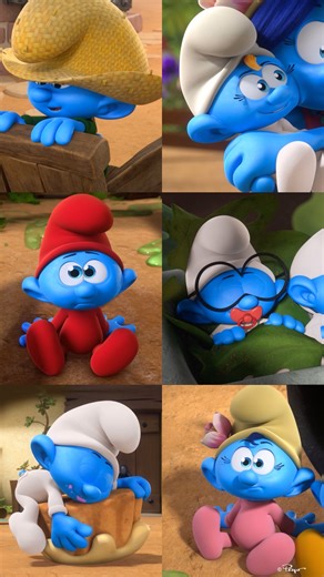 Smurfs as babies are so cute! 🥹 Which Smurf makes the cutest baby? #Smurfs #Baby #Cute | The Smurfs