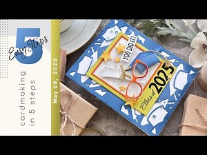 CARDMAKING IN 5 EASY STEPS | Papertrey Ink Framed In Success | Graduation Card
