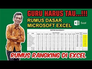 Tutorial Belajar Mf Excel Mencari Jumlah, Rata-Rata, Nilai Tertinggi, Nilai Terendah dan Rangking