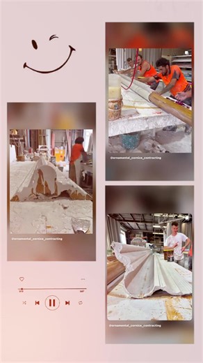 Large Victorian Cornice reproduction 330 x 230 approx. Had to be made in a a 2 piece mould. The centre gutter part had to be seperate so the boys could release it easier. Thanks Sam for your suggestion in making the mould this way, worked a treat. #reproduction #fyp #victorian #fibrousplaster #architecture