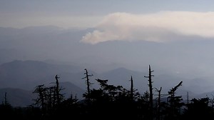 This is a six minute timelapse of the fire compressed into 10 seconds. It showcases the power of a major forest fire.. Currently there are multiple forest fires burning over on the Nantahala National Forest, which is on the southern border of Great Smoky Mountains National Park. The region has experienced extremely warm temperatures this summer, combined with extremely dry conditions. It was around 60 degrees on Clingmans Dome today. | Smokies Life