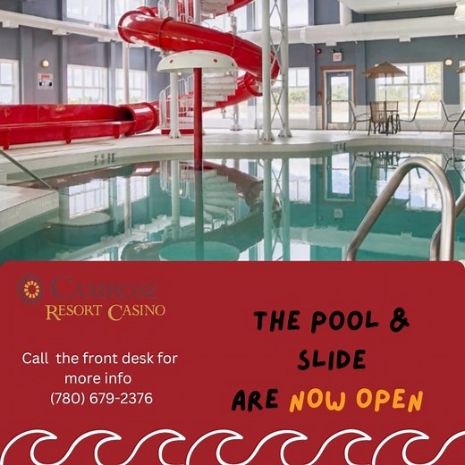 12 reactions | POOL IS NOW OPEN! - 1 Night in a Standard Room - $30 Food & Beverage Credit - Bowling for 4 at Tabbs Lanes & Lounge - Popcorn and movie snacks - DVD player and movies available to borrow from the front desk - Breakfast for 2 adults & 2 children RATES STARTING AT $164 #camrose #camrosealberta #camrosecounty #alberta #yyc #yeg #pool #casino #hotel #travel #reels #reelsinstagram #reelsvideo | Camrose Resort Casino Hotel | Facebook