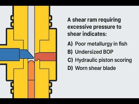 Shear ram failure Q7 #BOP #WellControl #IWCF #OilfieldTraining #DrillingOperations