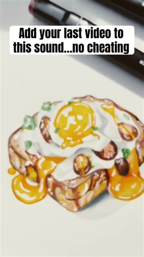 Hyper-Realistic Egg Toast Drawing using Oytra Alcohol Markers | Realism Art