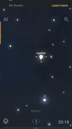 zooming jupiter on stellerium