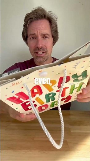 A gift bag that loops farts open or closed. 😄