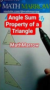 What is Angle Sum Property of a Triangle @MathMarrow