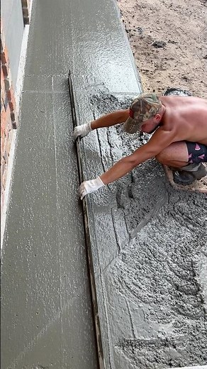Perfect Concrete Apron Finish 🔥 Watch the Satisfying Leveling Process #construction #diy
