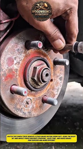 Rusty Brake Rotor Screw Removal Trick That Actually Works!