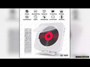 Portable CD Player Bluetooth Speaker Stereo CD Players LED Screen Wall Mountable CD Music Player wi