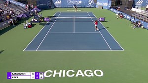 MATCH POINT: A. Sasnovich def. M. Keys; Chicago 1R