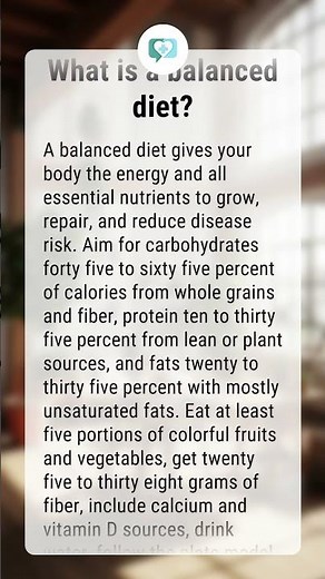 What is a balanced diet?