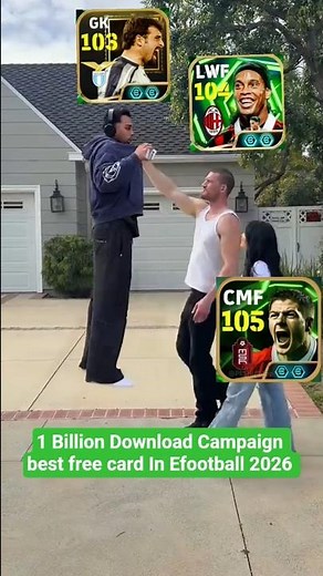 1 Billion Download Campaign best free card In Efootball 2026 #efootball2026 #pes
