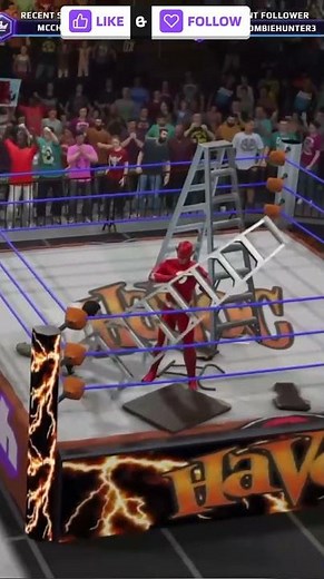 AVGN gets a ladder shot to the face! #wrestling #wwe #wwe2k25