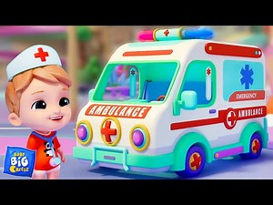 Wheels On The Ambulance, Emergency Vehicle Song and Nursery Rhymes for Kids - Videos For Kids