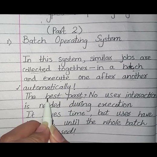 Batch Processing System | Types of Operating System