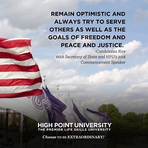 #DailyMotivation from Condolezza Rice. #HPU365 | High Point University
