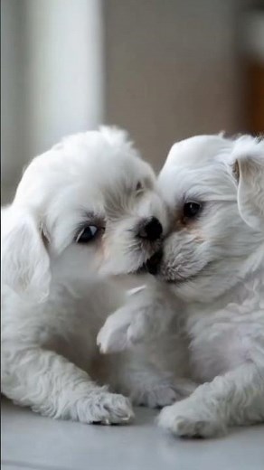 wo Maltese Puppies Run Together… Then Cuddle 🤍🐾
